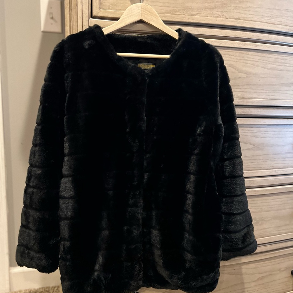 Beautiful Vintage fur teddy jacket,vegan jacket.